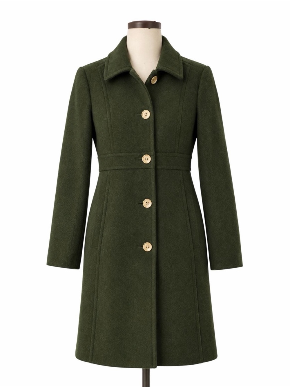 NWT J. Crew Lady Day Coat Pine Green Size 4